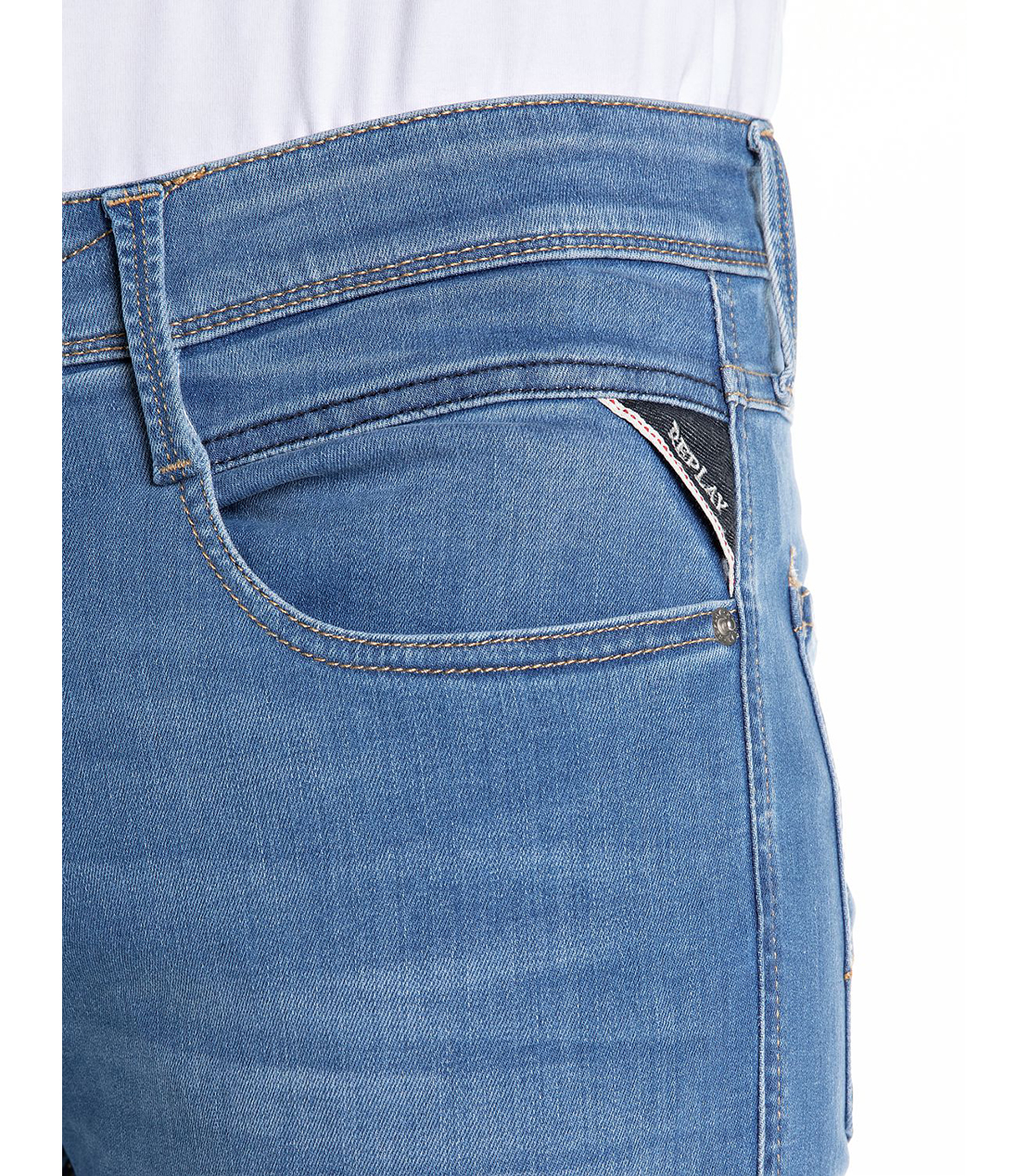 スリムフィットANBASSインディゴパワーストレッチデニム 詳細画像 ブルー 6